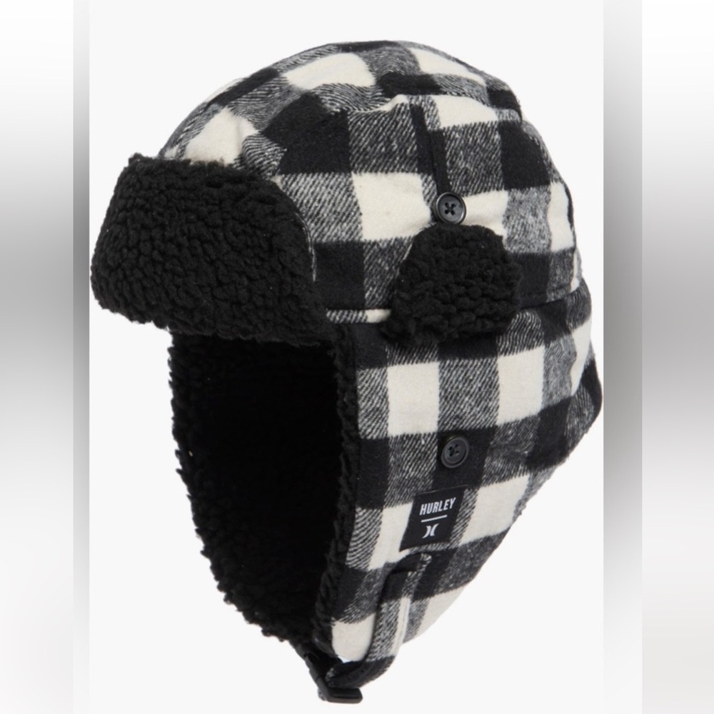 Hurley men’s  Black white print hat size os